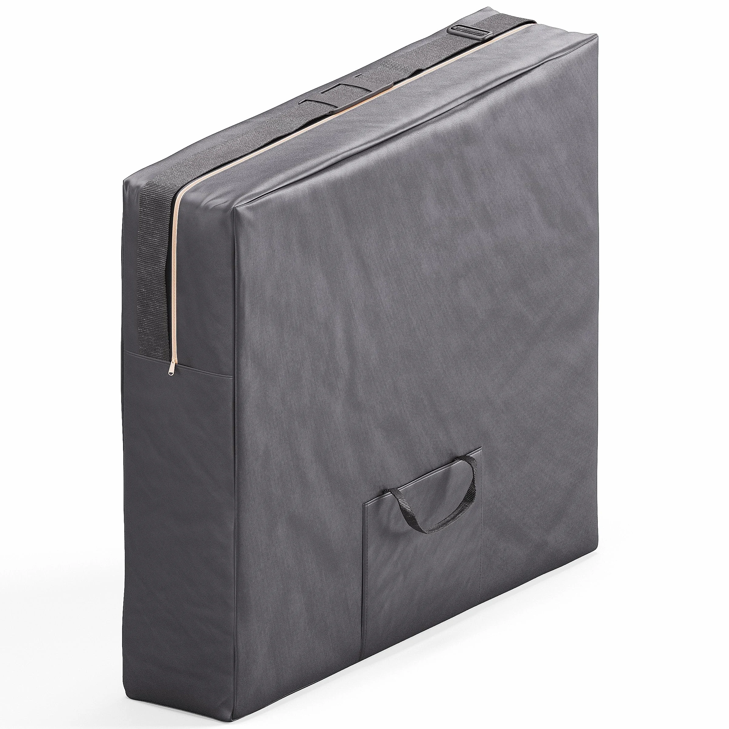 Beltom Lettino per Massaggi 3 Zone Alluminio 195x70 Cm Portatile Pieghevole Nero