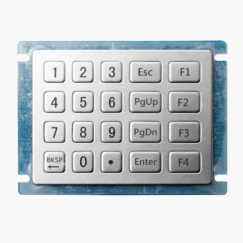 Tastierino numerico in metallo USB robusto in acciaio inossidabile impermeabile IP65 con 20 tasti D-8210(Matrix Interface,Layout 3)