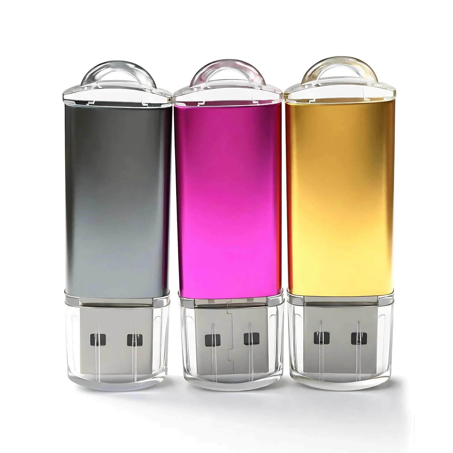 WISEORANGE 16GB Chiavetta USB 2.0 3 Pezzi Pen Drive Metallo con Luce LED