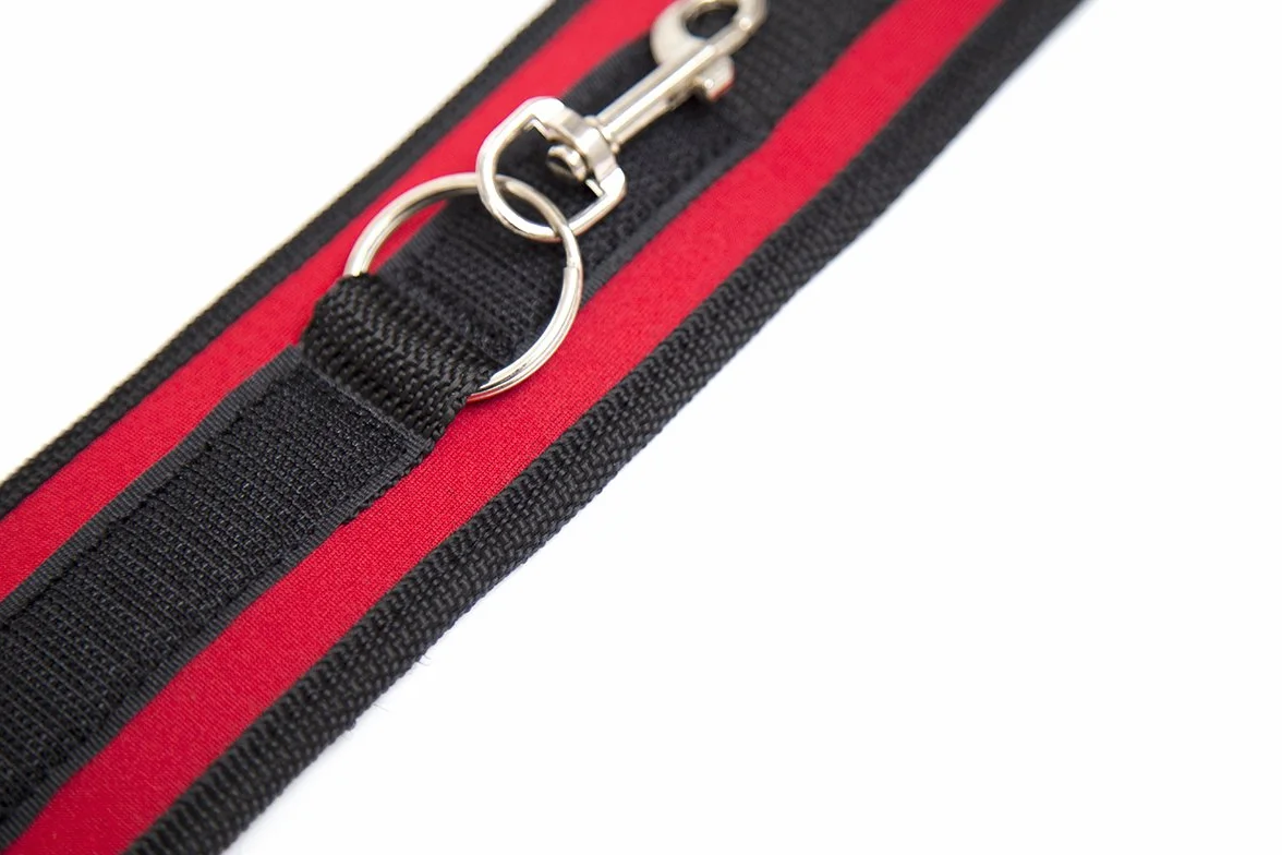 BONDAGERIE Manette per letto, mani e piedi, cavigliere e benda occhi, Rosso
