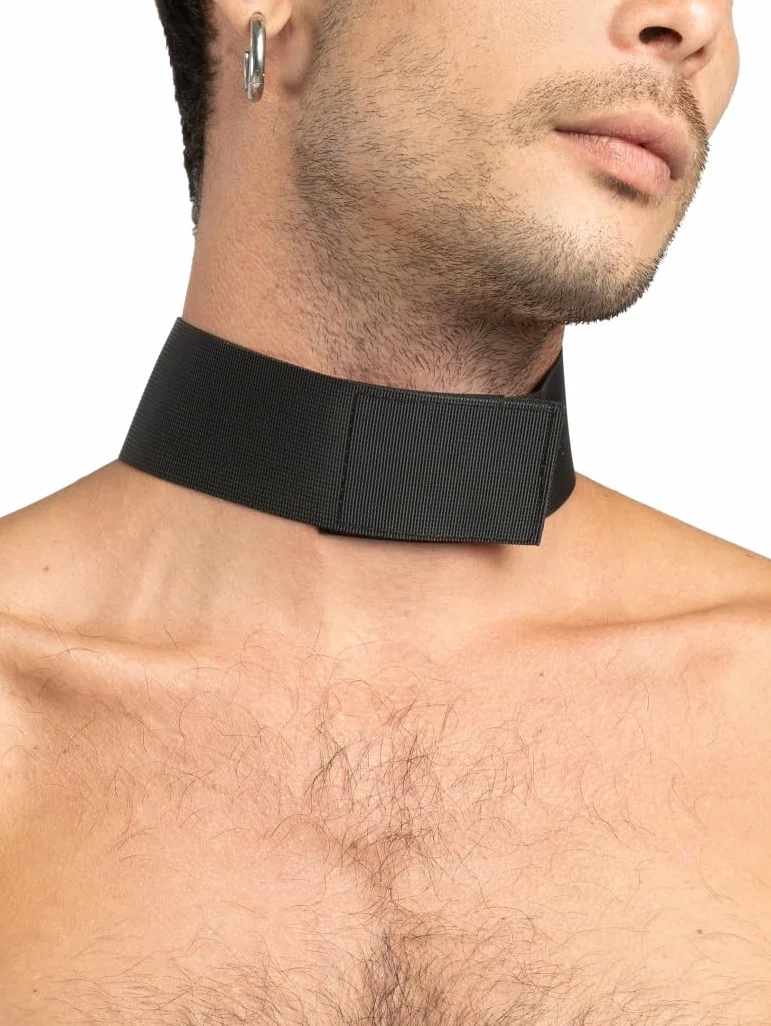 BONDAGERIE® Collare con Manette Costrittivo collo polsi, in Nylon, versione Basic