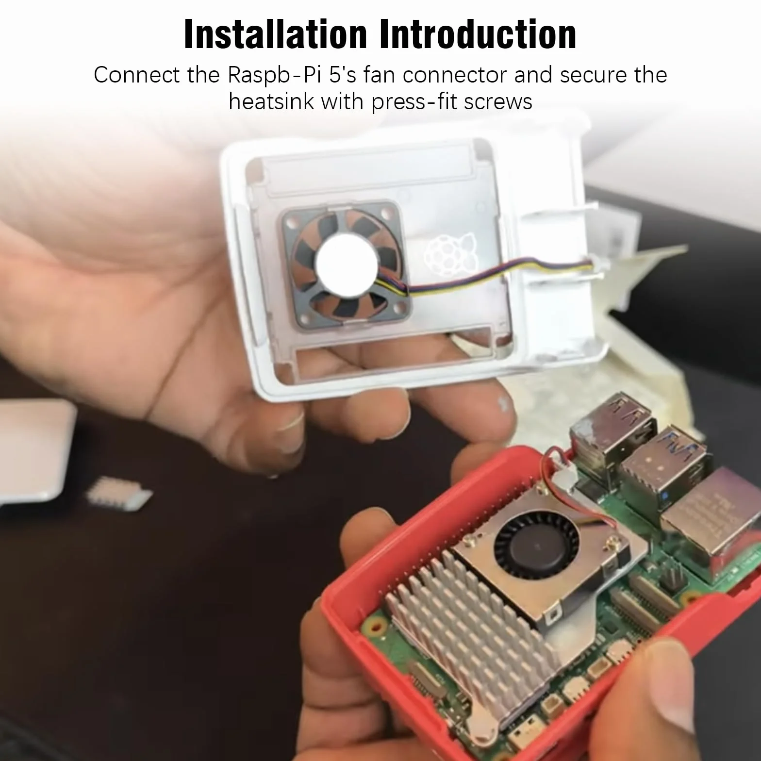 Active Cooler per Ras-Pi 5 Binghe Raffreddatore attivo Radiatore Raffreddamento attivo con ventola a temperatura controllata Dissipatore in alluminio Compatibile con Ras-Pi 5
