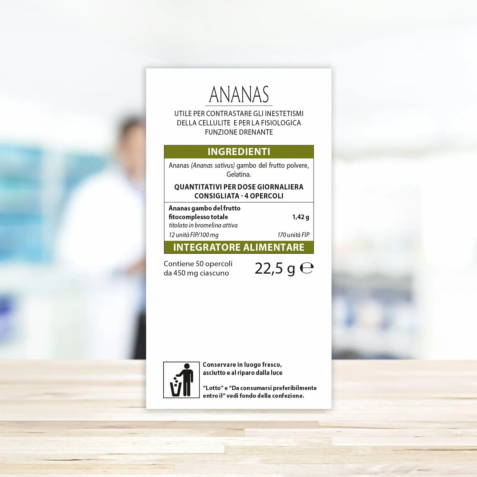 Aboca Ananas Fitocomplesso Totale 50 Opercoli Integratore con Bromelina