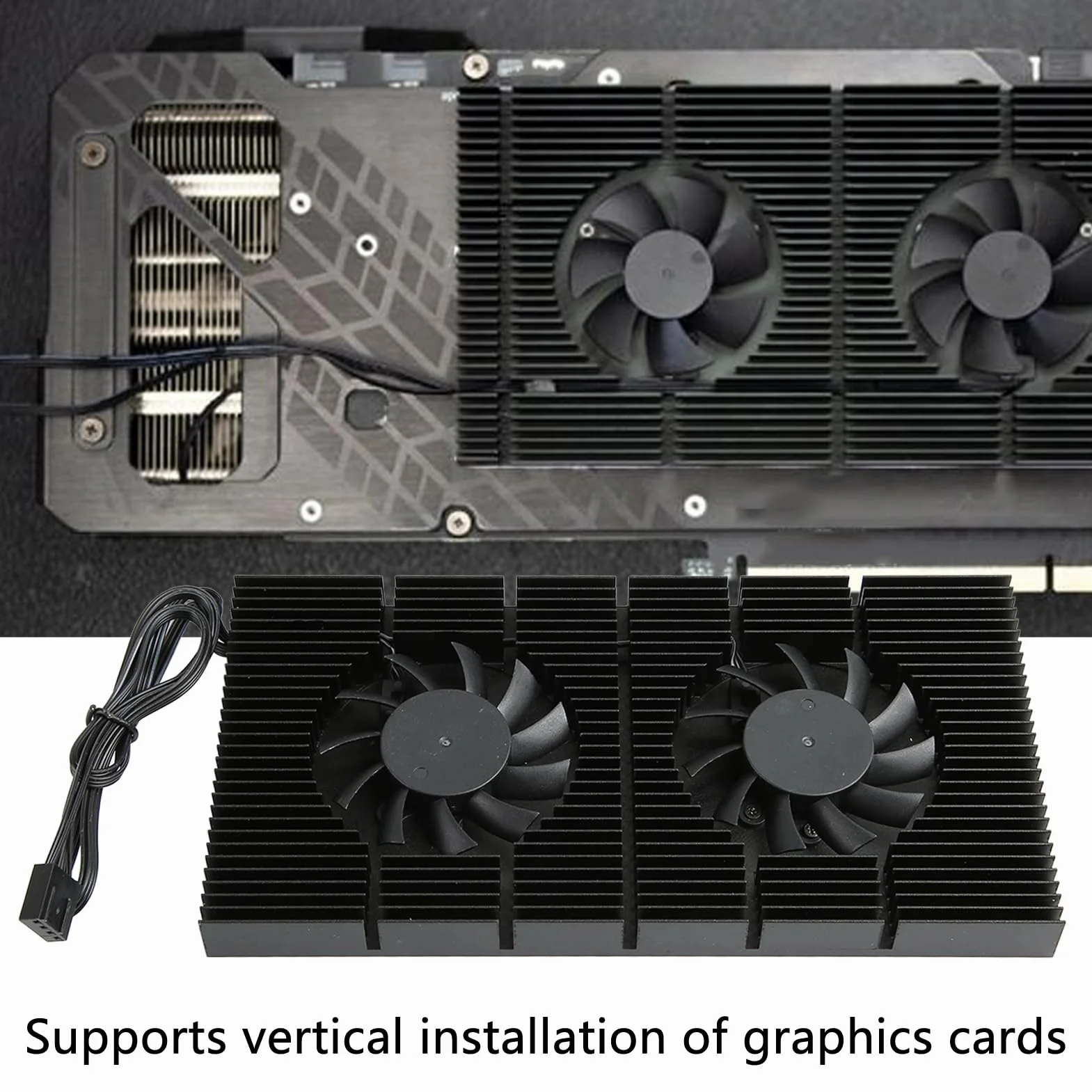 Dispositivo di Raffreddamento della Piastra Posteriore Facile Installazione Raffreddatore della Piastra Posteriore della GPU Dual Fan Dissipatore di Calore Veloce Lavorazione CNC