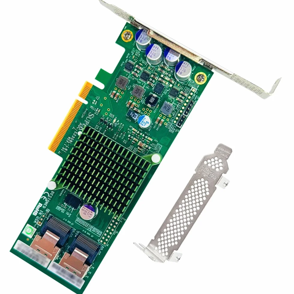 Scheda di espansione SAS HBA PCIe SATA a 8 porte compatibile con controller LSI 9207-8I 6Gbps PCIe 3.0 SAS2308 con 2 cavi SATA SFF-8087 per NAS ZFS FreeNAS TrueNAS unRAID Server