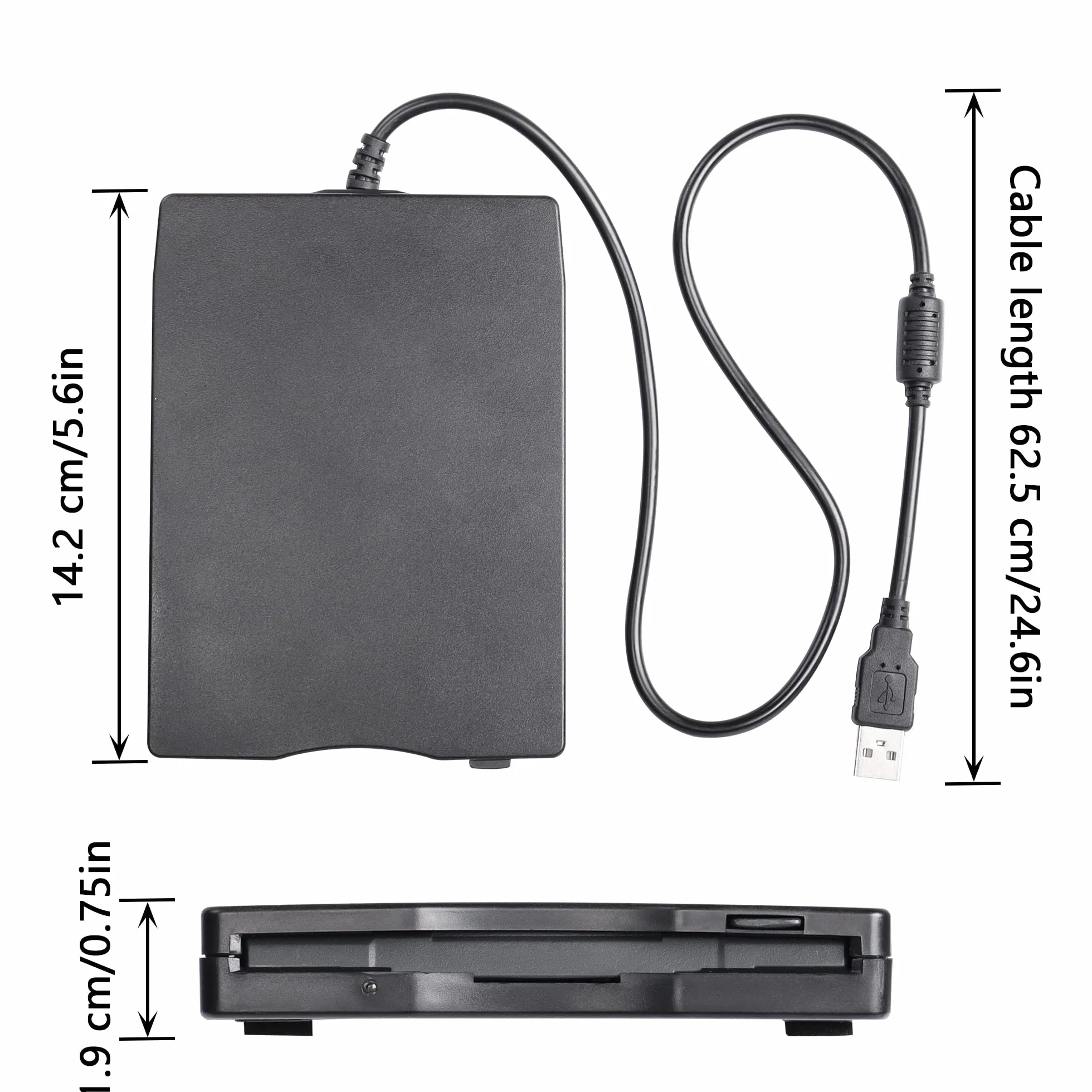 CERRXIAN Disco floppy disk USB, portatile, 3,5", esterno, 1,44 MB, FDD, per PC Windows 98 SE Windows XP