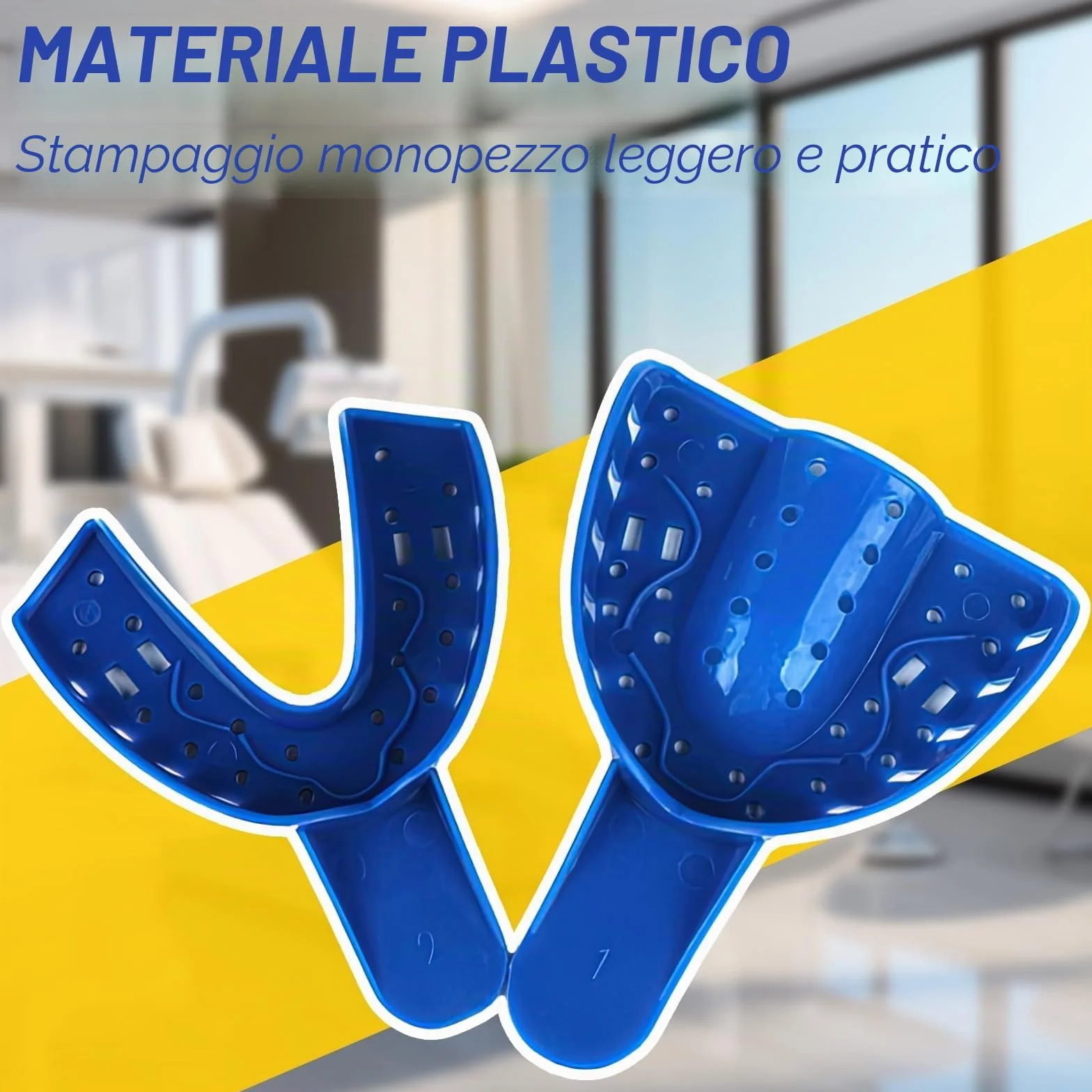 Set per impronta dentale in gesso con cucchiai superiore e inferiore