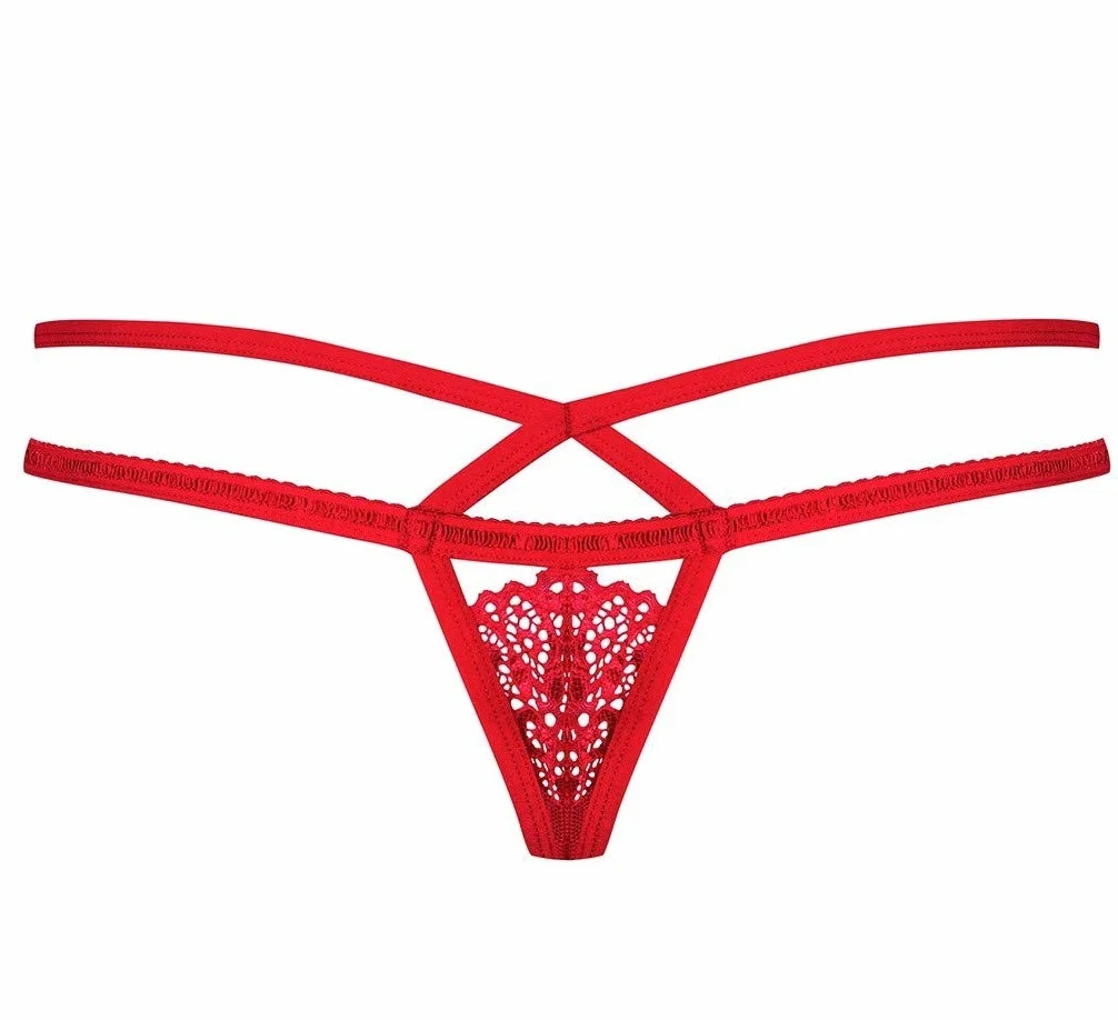 Obsessive 838-Tho-3 Perizoma Sexy Rosso L/XL