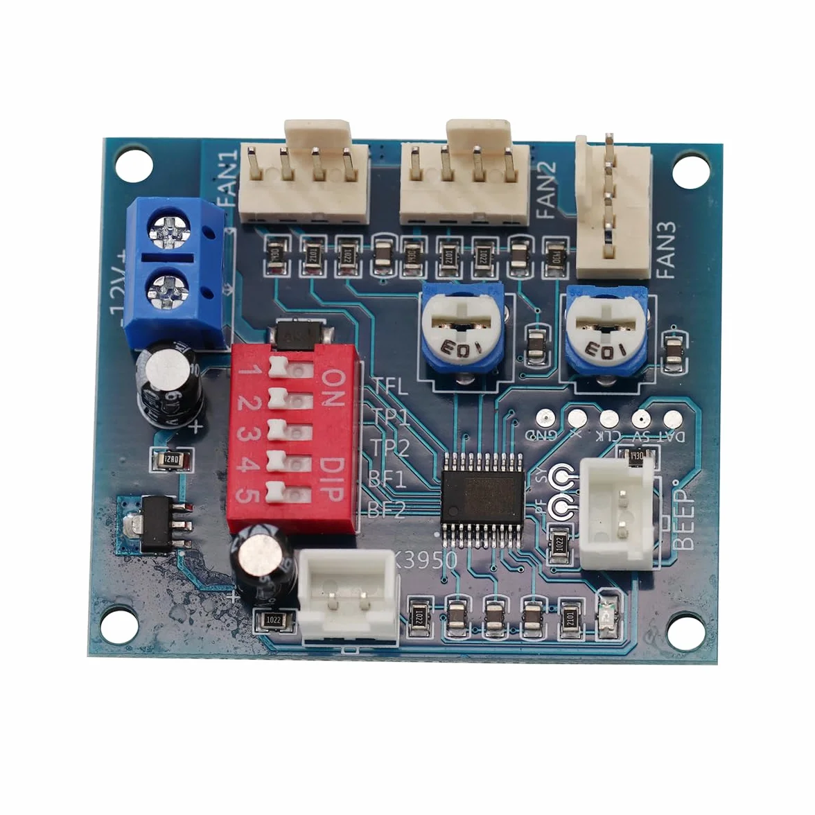 Modulo ventola regolatore di velocità DC12V 5A termostato 4 fili con cicalino sonda per PC