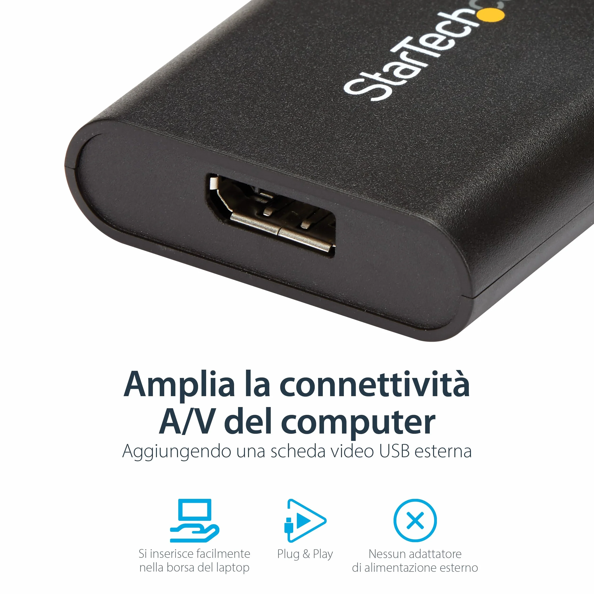 StarTech.com Adattatore USB a DisplayPort - USB 3.0 - 4K 30Hz - Convertitore video USB a DP