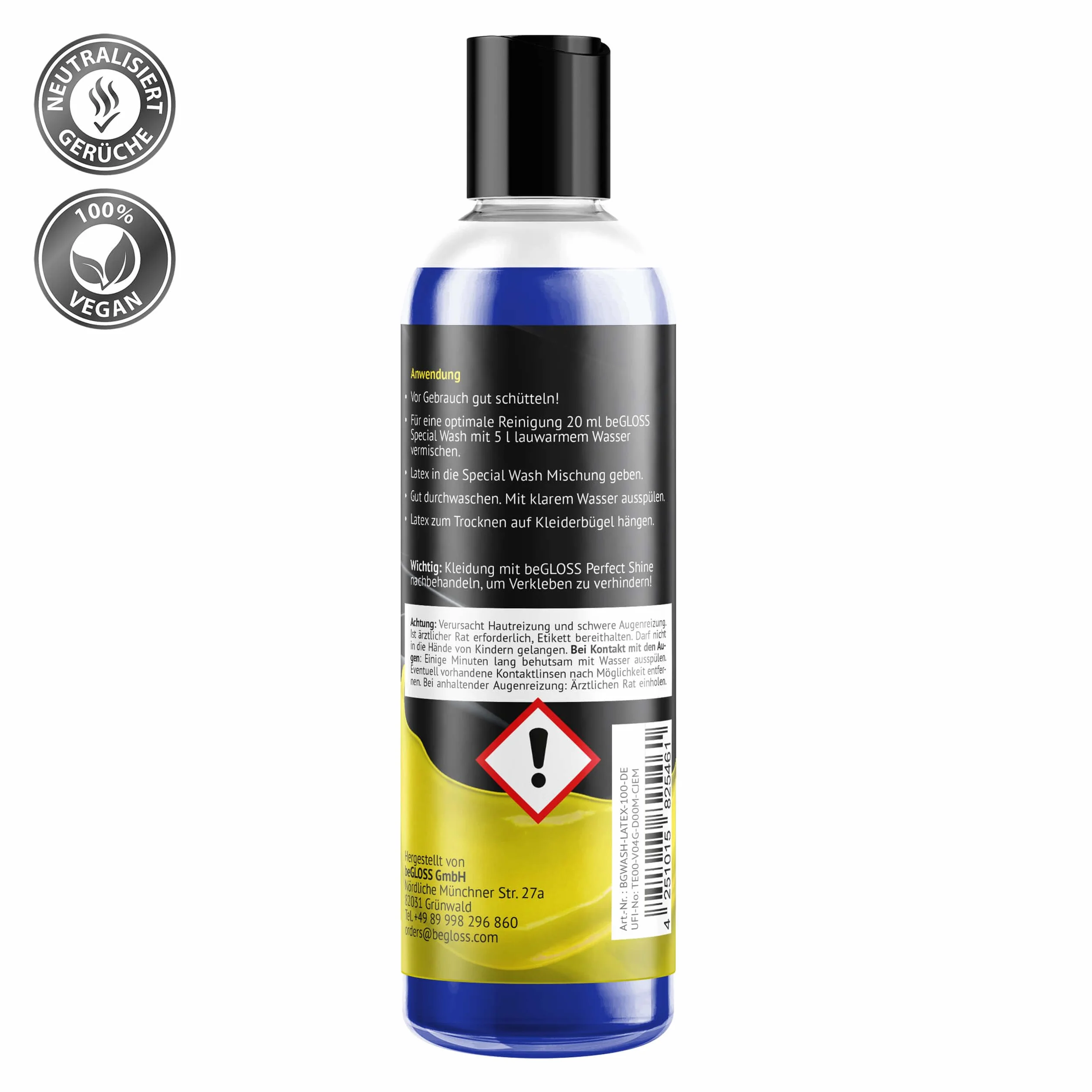 Set completo per la cura del lattice 100 - Easy GLIDEml - Perfect Shine - Special WASH