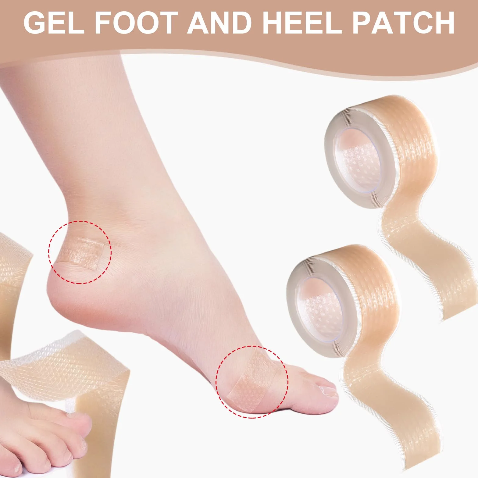 Cerotti Vesciche Fogli di Silicone Bende Adesive Gel Idrocolloidi Resistenti All'Usura per Talloni Piedi Dita