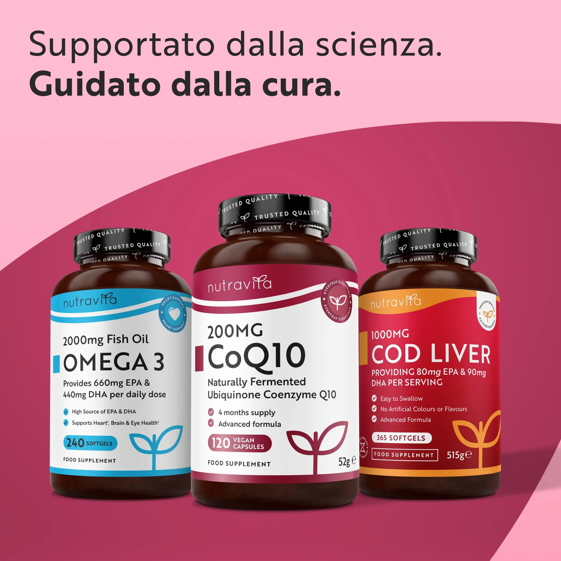 Nutravita Coenzima Q10 200mg - 120 Capsule Vegane, Ubichinone Puro al 100% - Alto Dosaggio