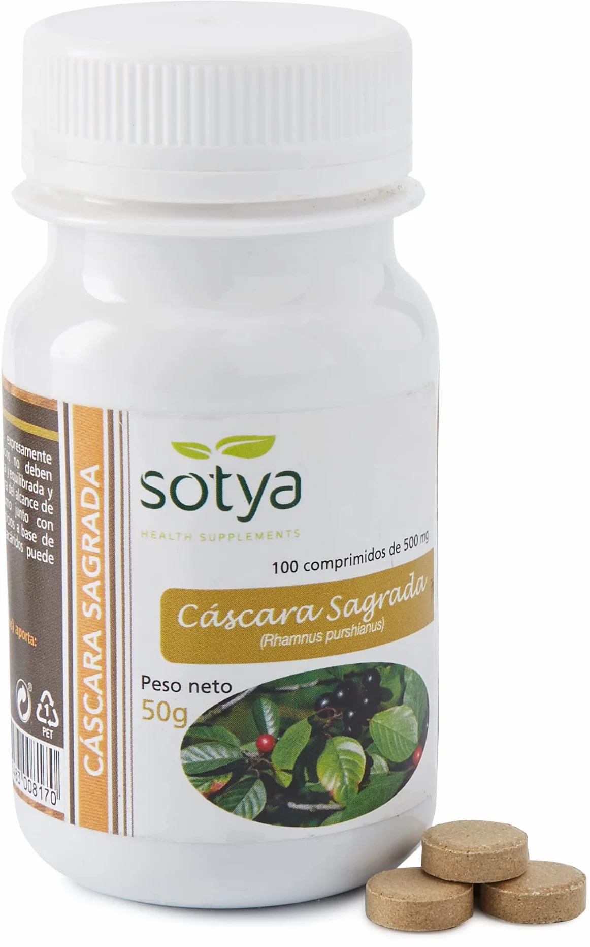 Cascara Sagrada 100 Comprimidos Sotya