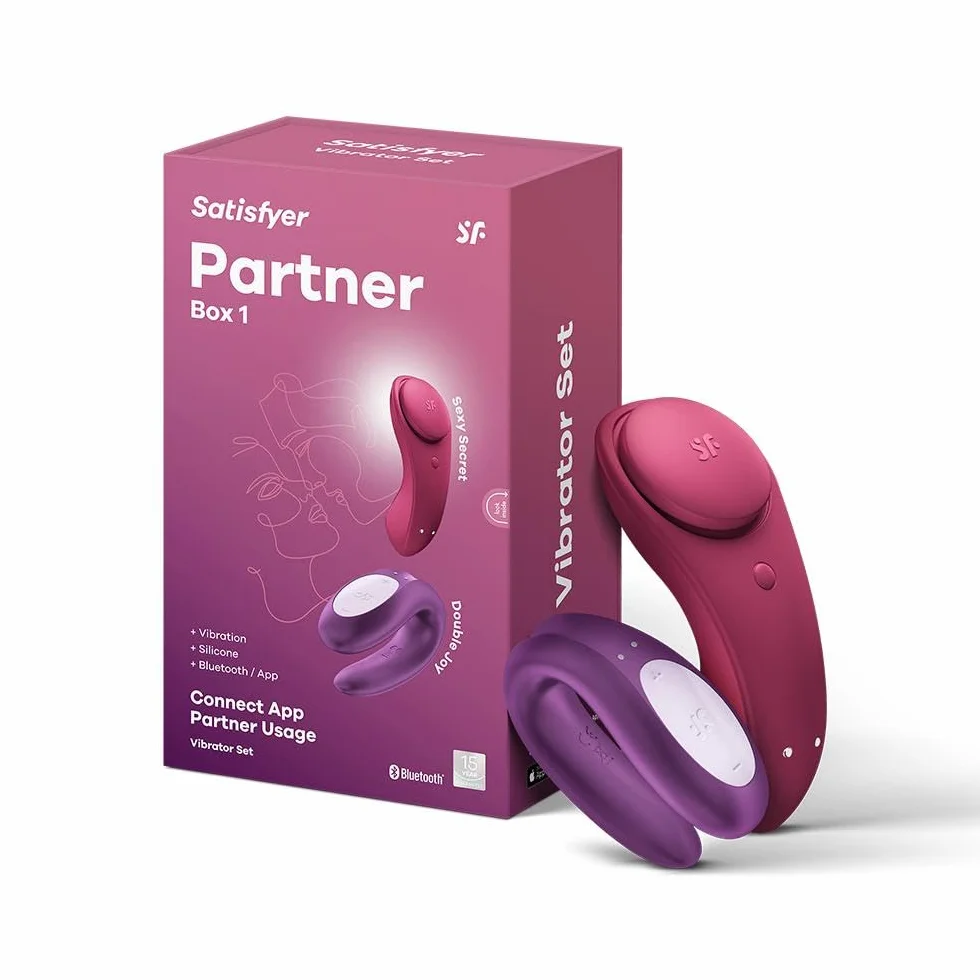 Satisfyer Partnerbox 1 Double Joy Sexy Secret sex toy app compatibili ricaricabili impermeabili