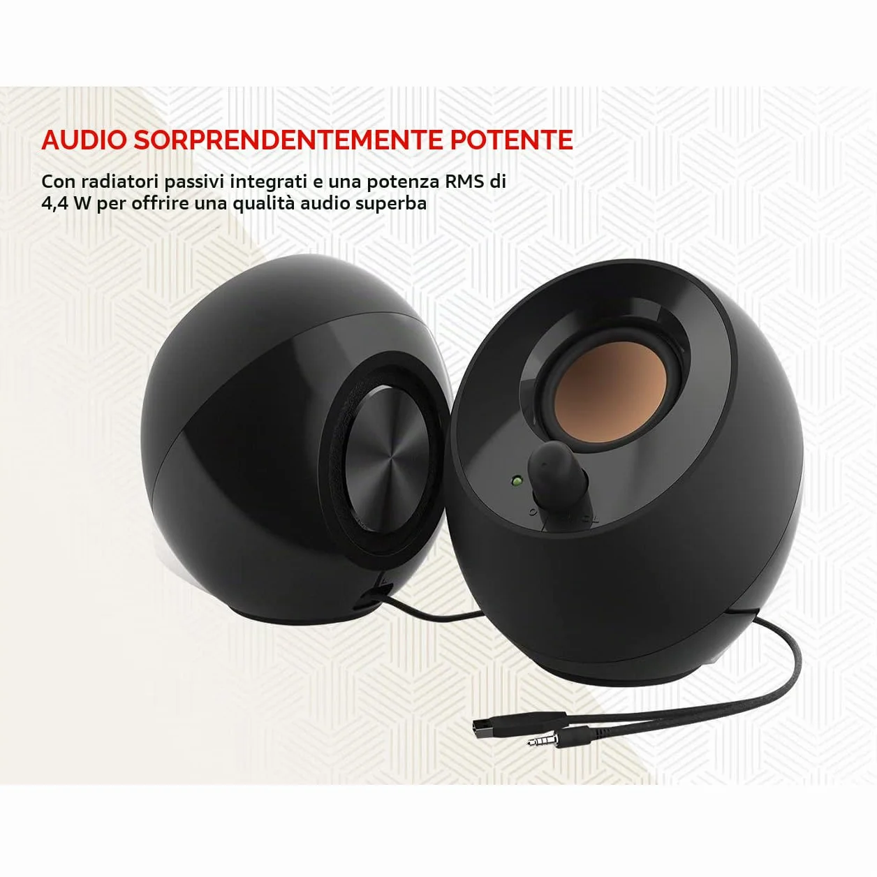 Creative Pebble Sistema di altoparlanti desktop USB 2.0 Nero