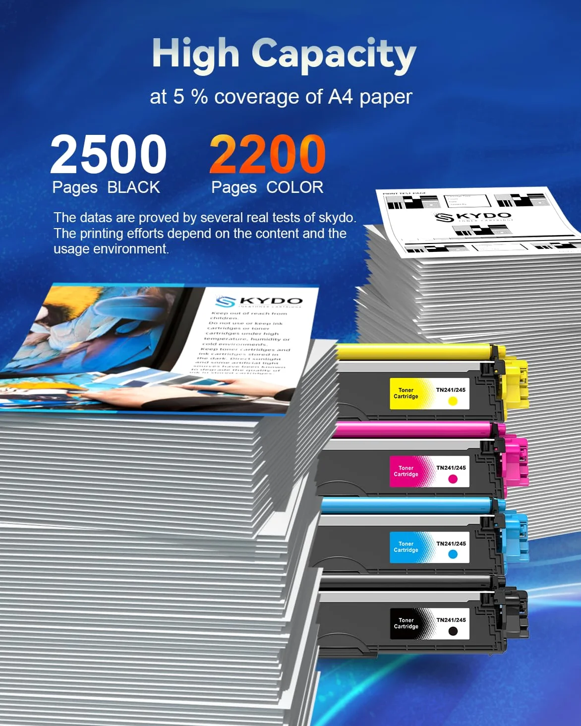 Skydo Cartucce di Toner Sostituzione per Brother TN241 TN245 TN-241 TN-245 Compatibile per Brother HL-3140CW HL-3150CDW HL-3170CDW MFC-9140CDN MFC-9340CDW MFC-9330CDW MFC-9130CW DCP-9020CDW (4 Pack)