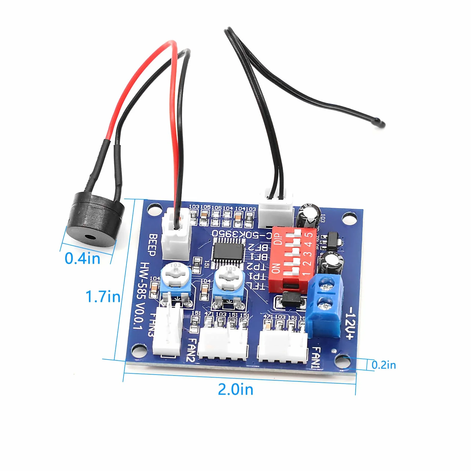 Modulo sensori PC PWM DC 12V 4 fili termostato regolatore velocità temperatura