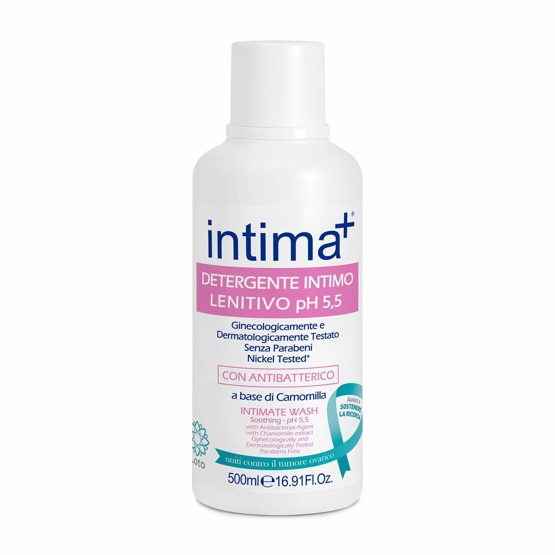 Intima+ Detergente Intimo Lenitivo con Antibatterico a Base di Camomilla 500 ml pH 5.5