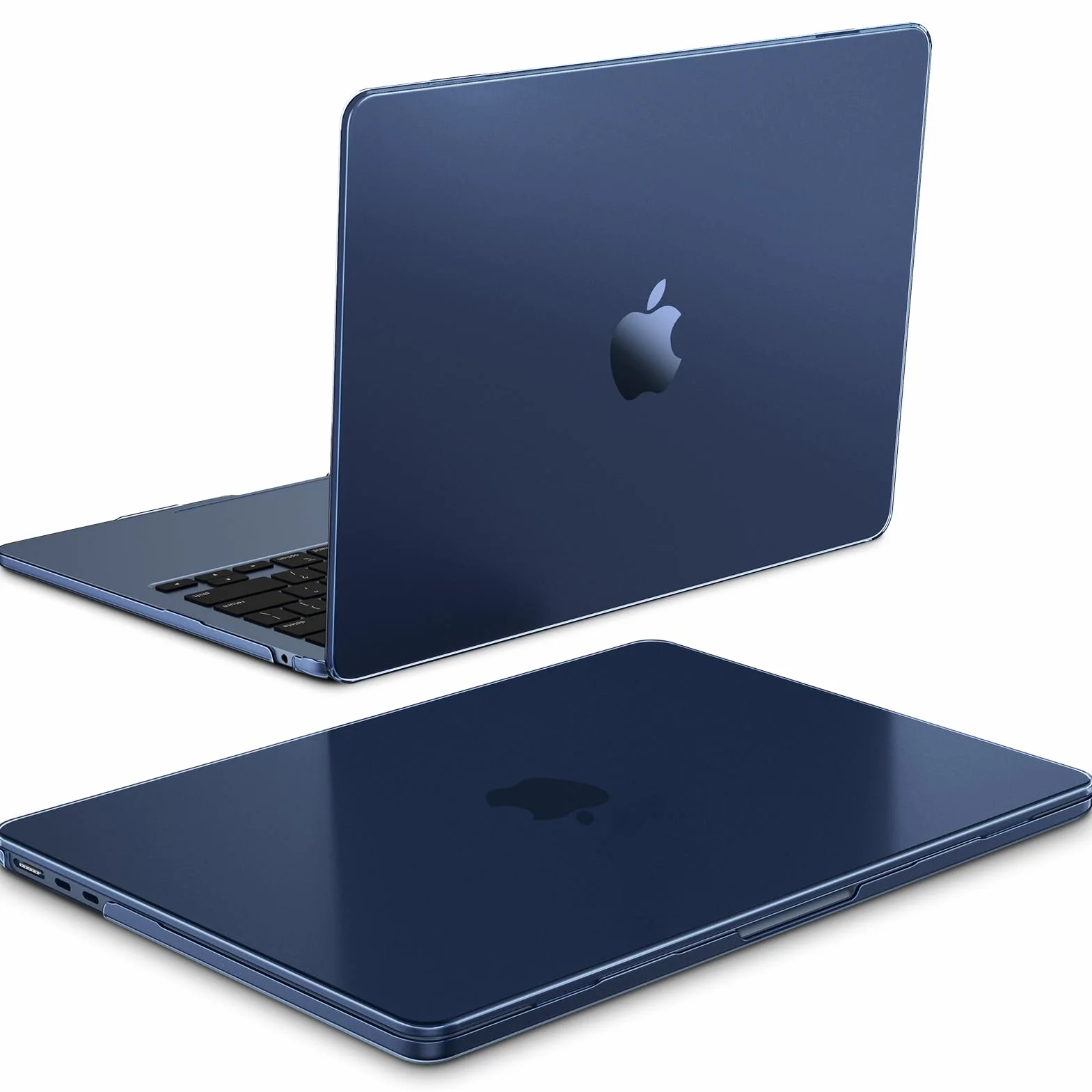 FINTIE Custodia Compatibile con MacBook Air 13.6 Pollici M4/M3/M2 (2025/2024/2022, A3240/A3113/A2681) - [100% Colore Ufficiale] Sottile Cover Rigida Opaca Trasparente Anti-Impronte Case, Mezzanotte