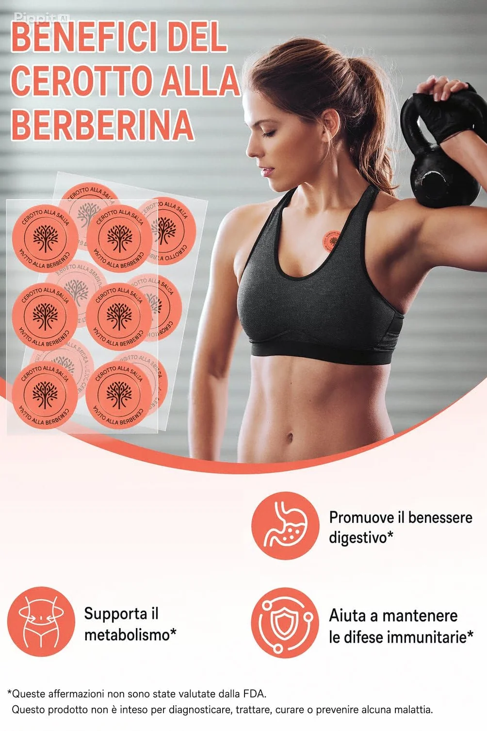 Acentiallabs Cerotti Benessere Metabolico con Berberina, Cannella e Cromo, 30 Cerotti