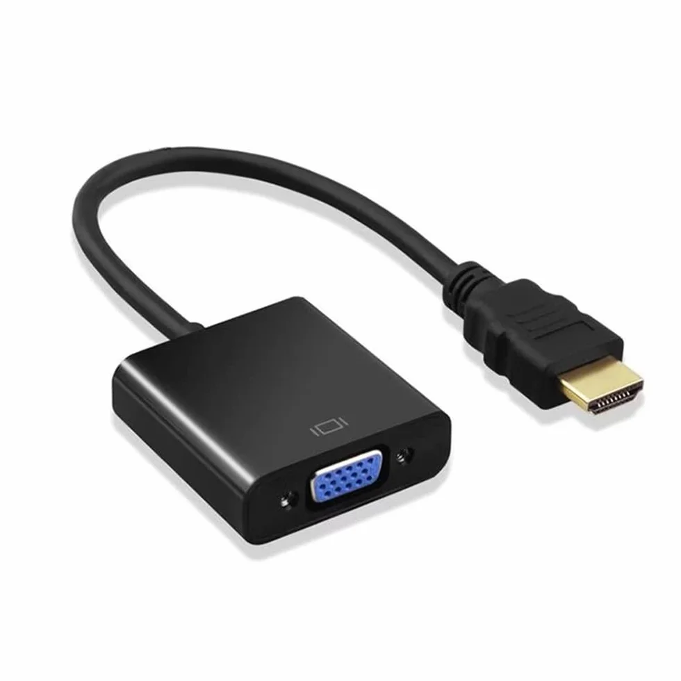 Adattatore HDMI a VGA, placcato oro da HDMI a VGA (da maschio a femmina) per computer, desktop, laptop, PC, monitor, proiettore, HDTV, Chromebook, Raspberry Pi, Roku, Xbox e altri 5 pezzi