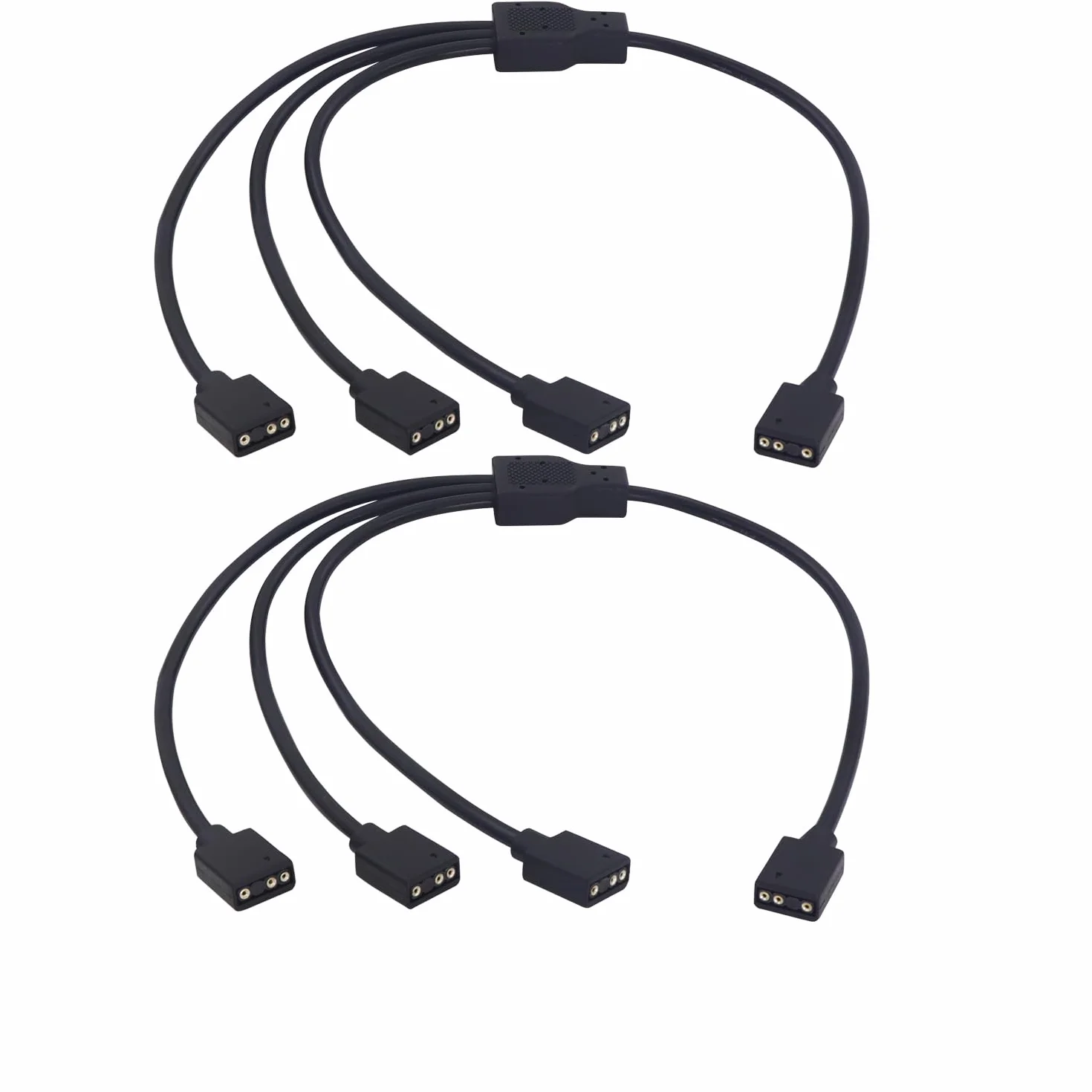 Cavo Splitter ARGB 5V 1 Femmina a 3 Femmina 3 Pin Cavo di Estensione per Espandere Computer PC Fans e Altri Led Series (1 a 3)