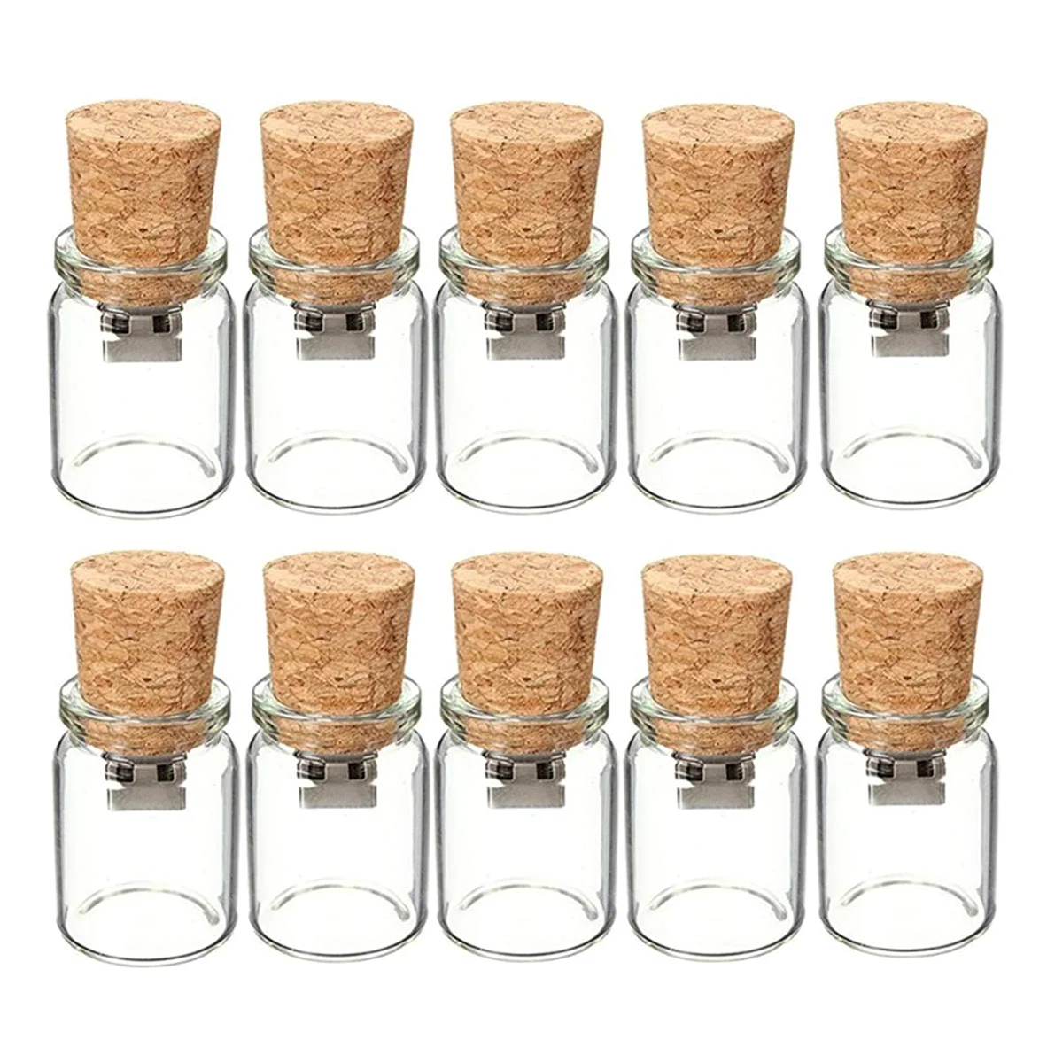 Chiavetta USB 3.0 da 8 GB, a forma di bottiglia, in vetro trasparente, idea regalo (8 GB/3.0)