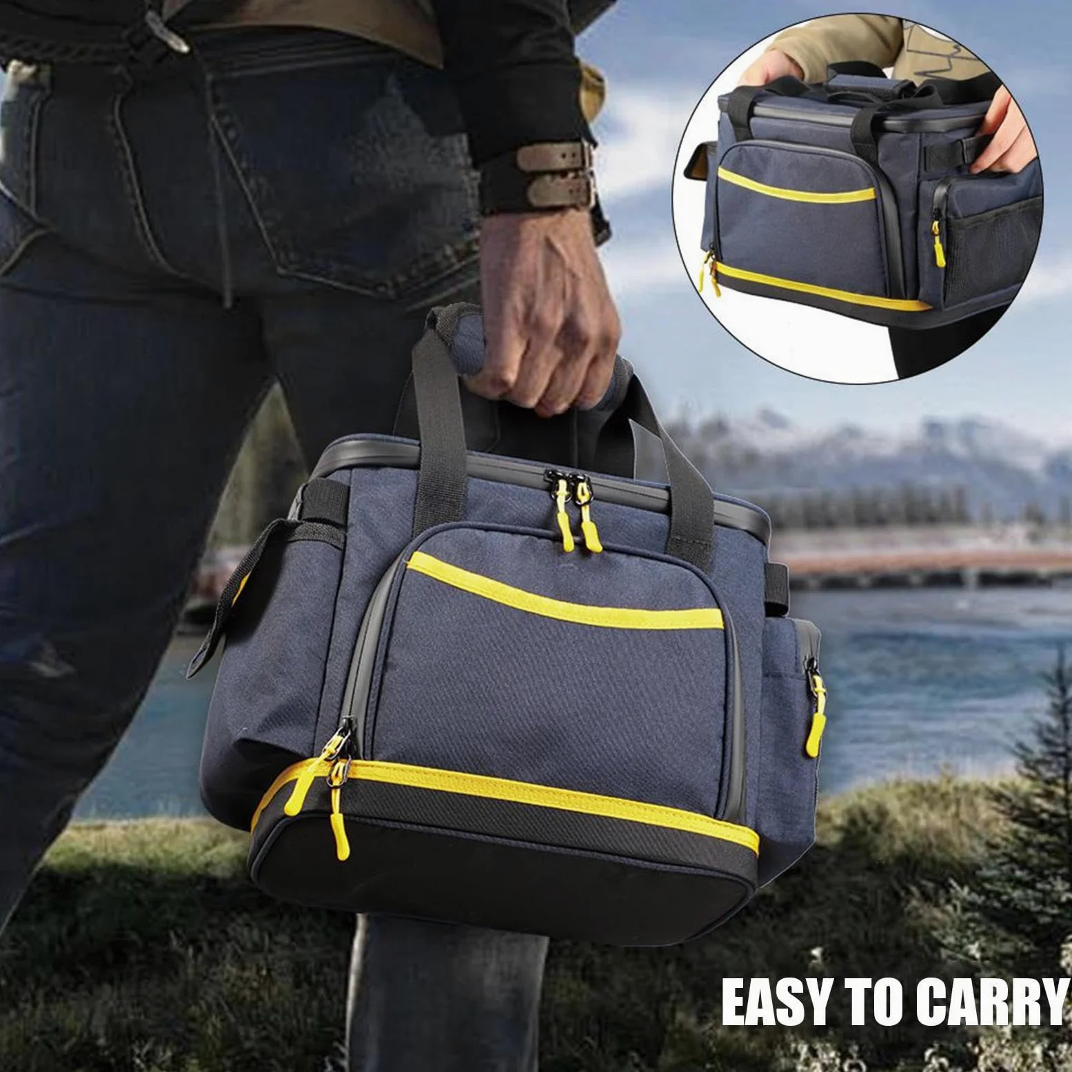Generisch Borsa portatile con borsa, borsa per stazione di , organizer con più tasche, , contenitore antistatico per campeggio, l, Siehe Beschreibung, Vedi descrizione