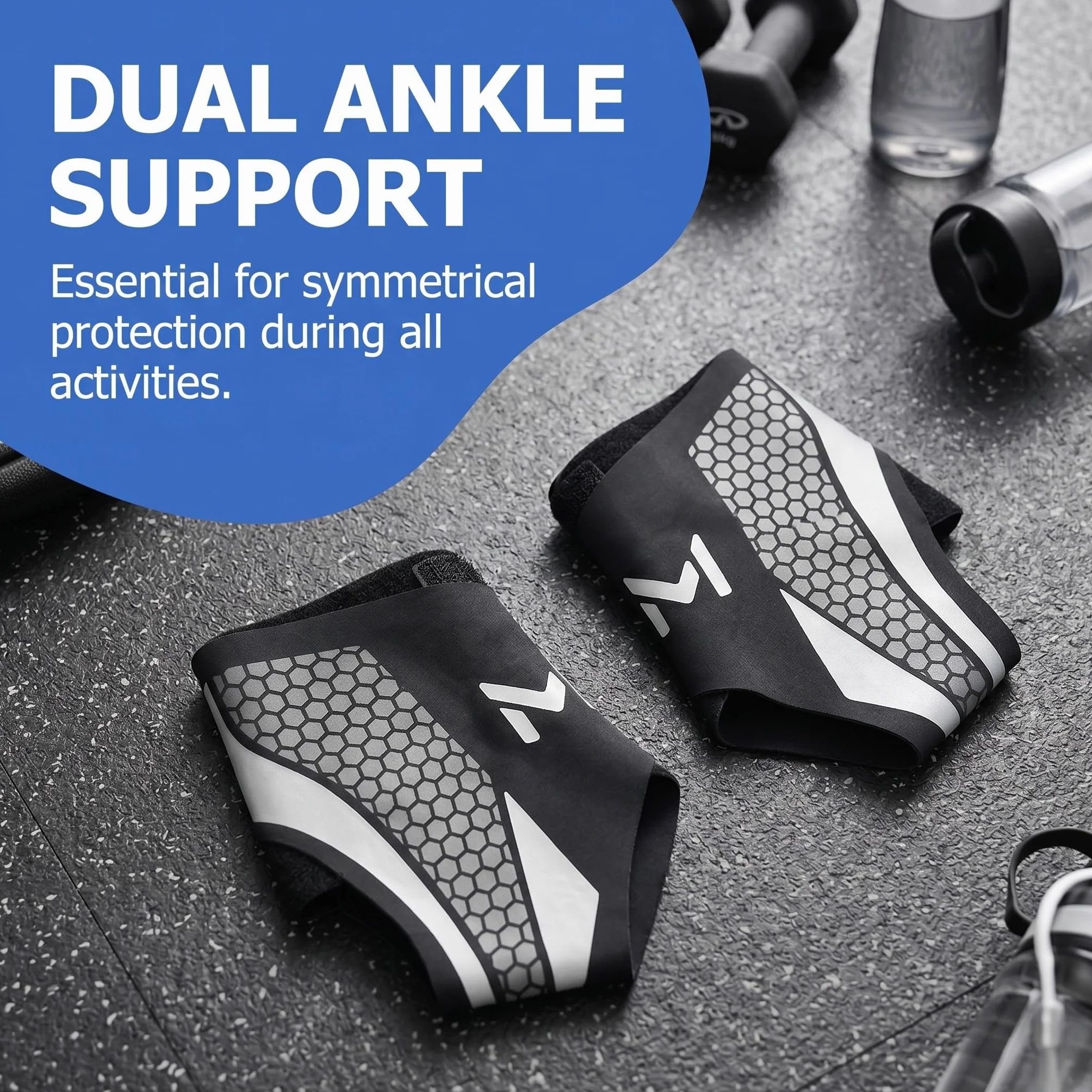 Cavigliera Sportiva per Distorsione Supporto Elastica in Nylon Traspirante con Doppia Fascia Regolabile a U Unisex