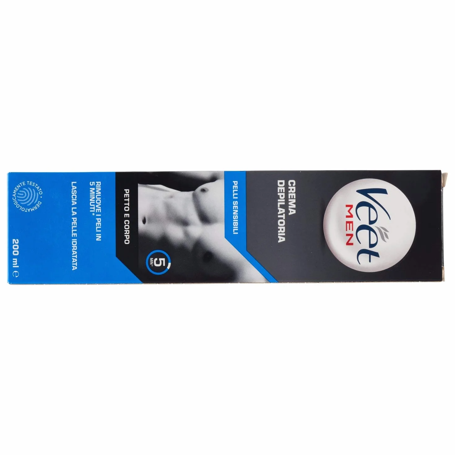 Veet Men Crema Depilatoria per Pelli Sensibili, 200 ml