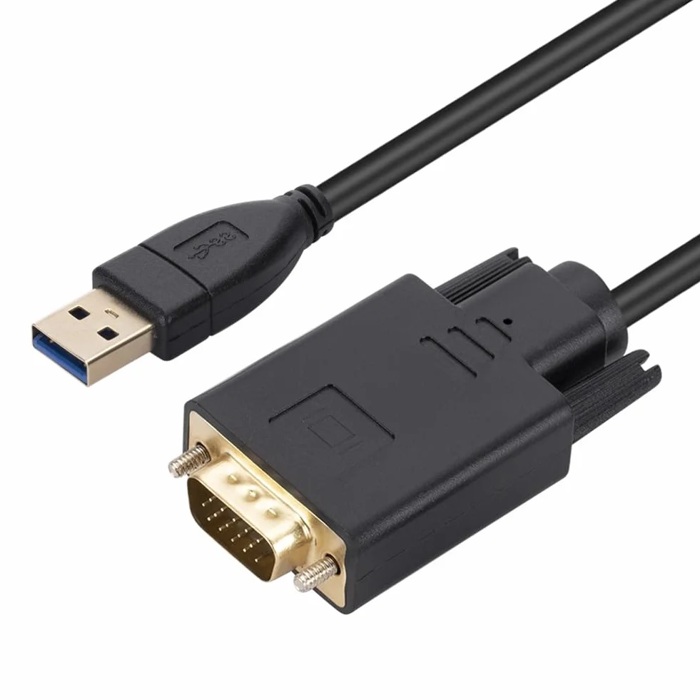 Cavo adattatore convertitore USB 3.0 a VGA maschio 1,8 m 1080P UHD