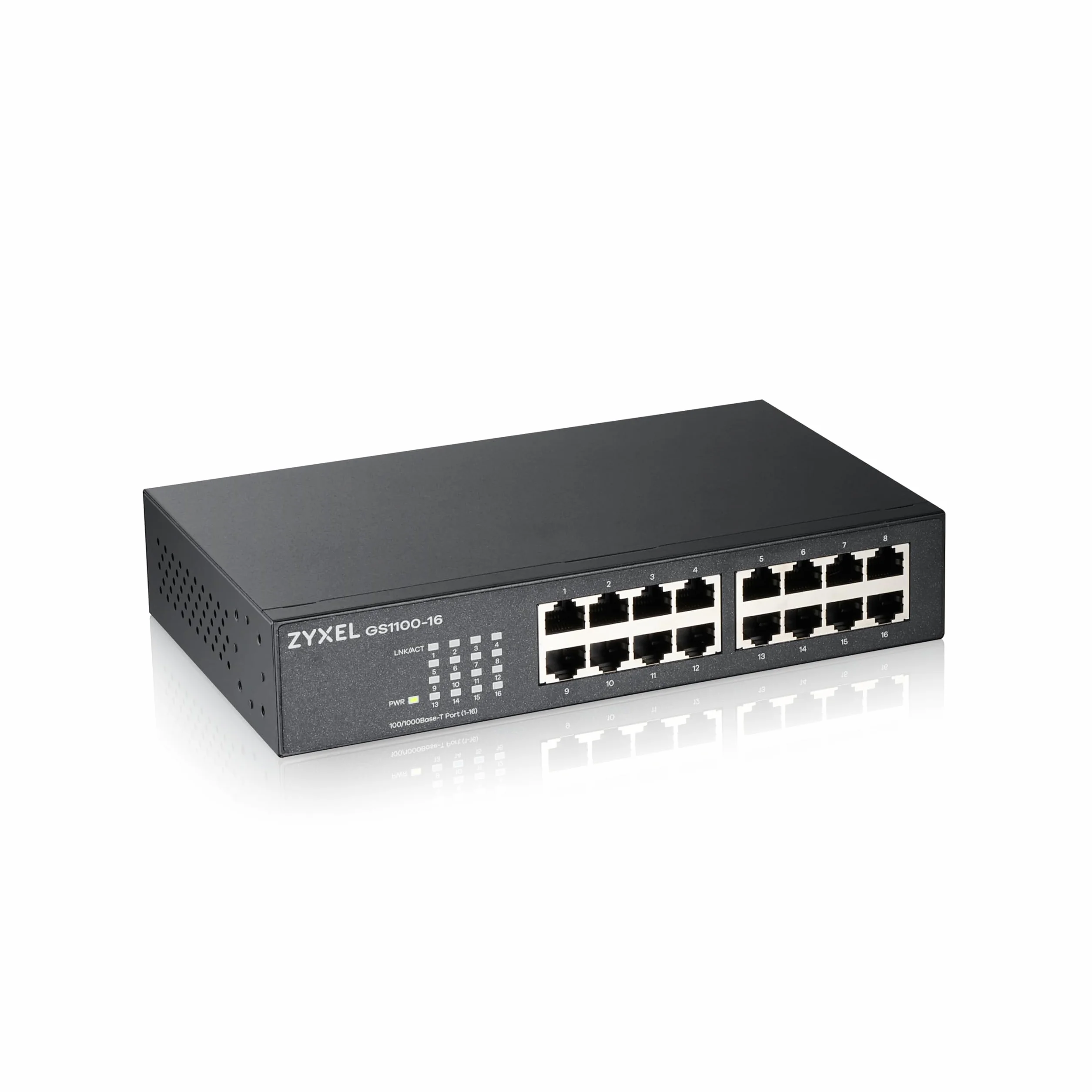 Zyxel Switch Unmanaged, 16 porte Gigabit, Design senza ventole [GS1100-16 v3]