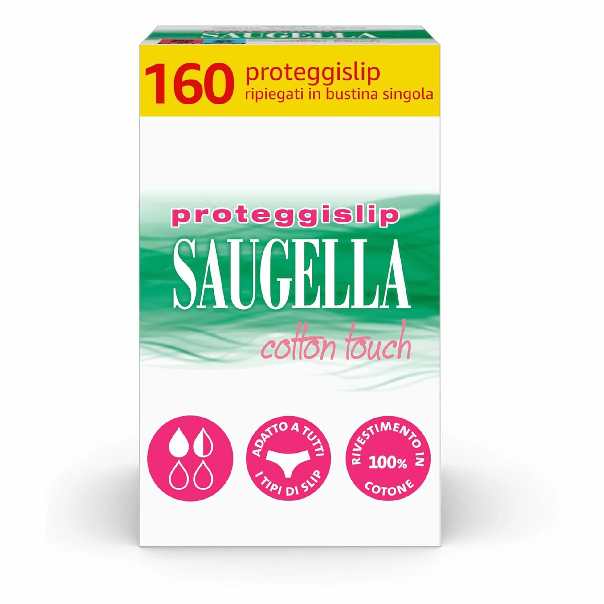 Saugella Assorbenti Cotton Touch Salvaslip 160 Proteggislip Sottili Antibatterica Antiodore Lenitiva