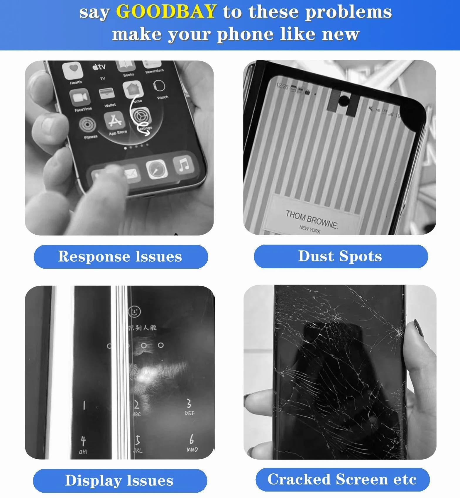 Schermo LCD per Infinix Note 30 4G X6716 X6716B LCD Display Digitizer Vetro Touch Schermo Ricambio Assembly (Nero)