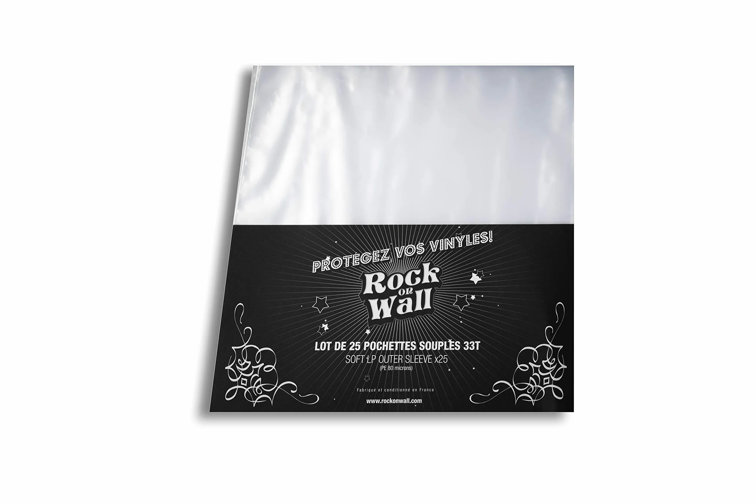 ROCK ON WALL Buste Trasparenti di Protezione per Vinile (25 Pz.),