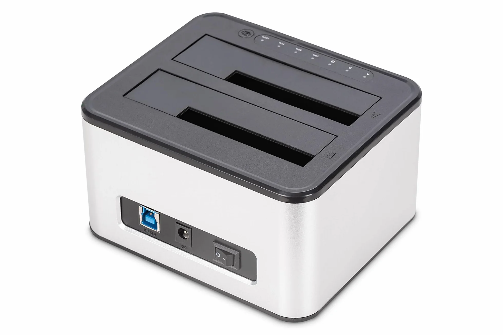 DIGITUS DA-71540-2 Docking Station SATA HDD Duale USB 3.0 per SSD e Hard Disk 2,5"/3,5" SATA 3 Funzione di Clonazione Grigio
