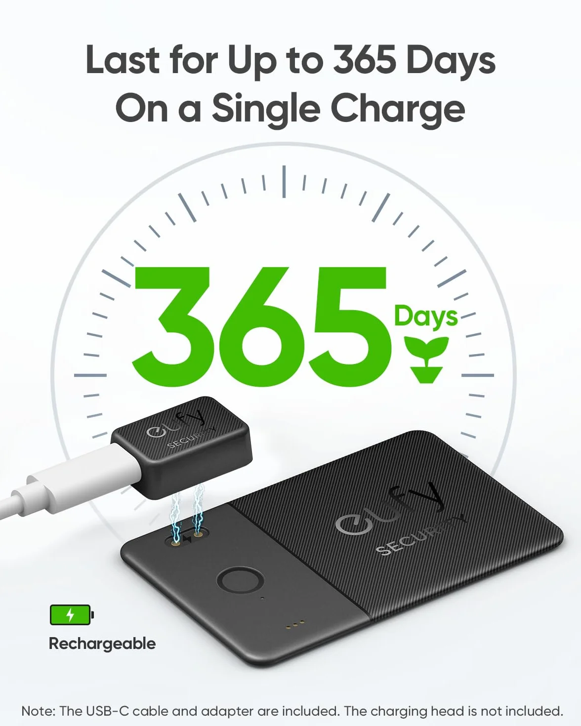 eufy Security SmartTrack Card E30, ricaricabile, compatibile con Apple Find My (solo iOS), localizzatore Bluetooth, perfetto per portafoglio, passaporto e laptop, resistente all’acqua
