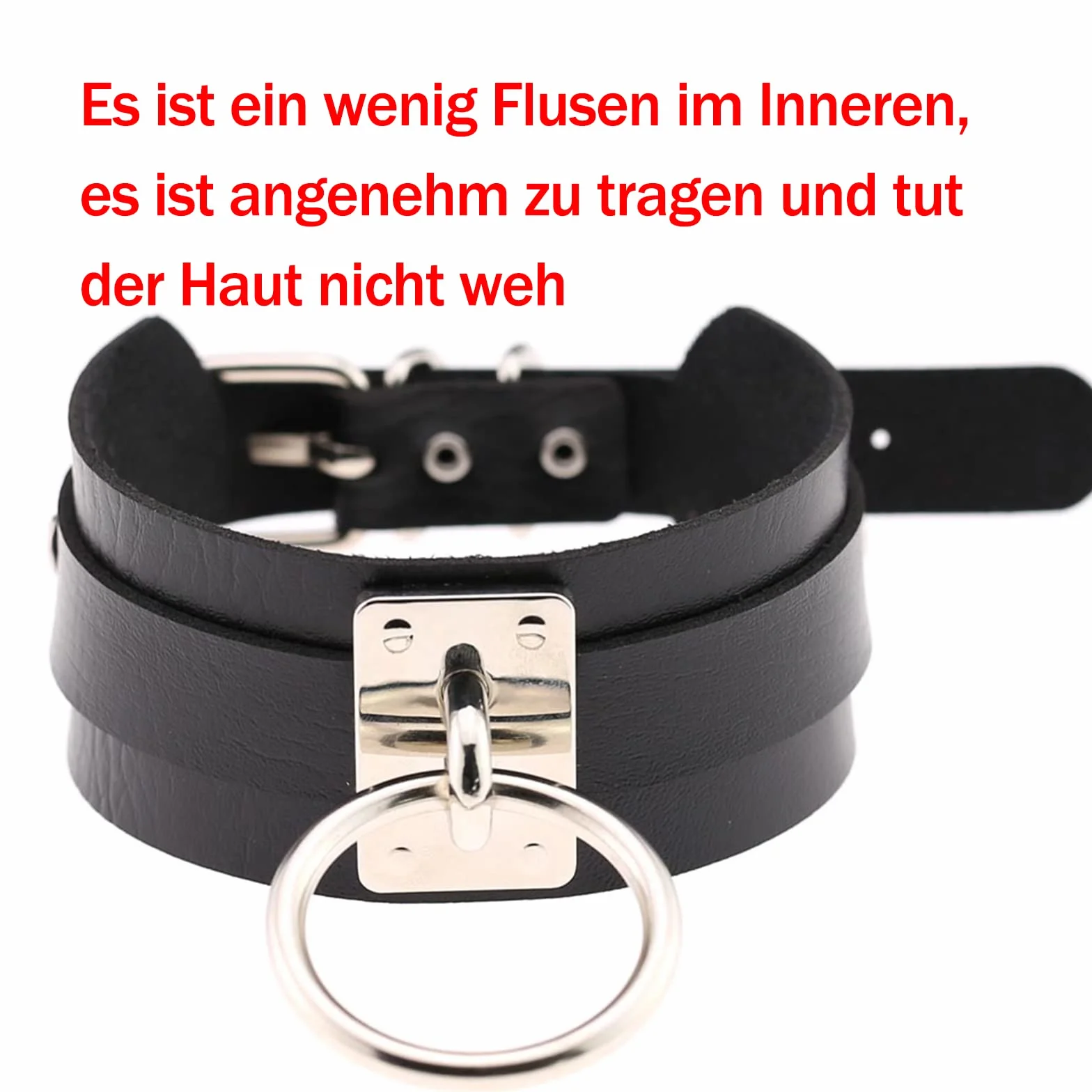 Collare Giocattolo Sessuale SM Flirt in Pelle Erotico Fetish Schiavo Cosplay per Coppia Uomo Donna Adulti (Schwarz)