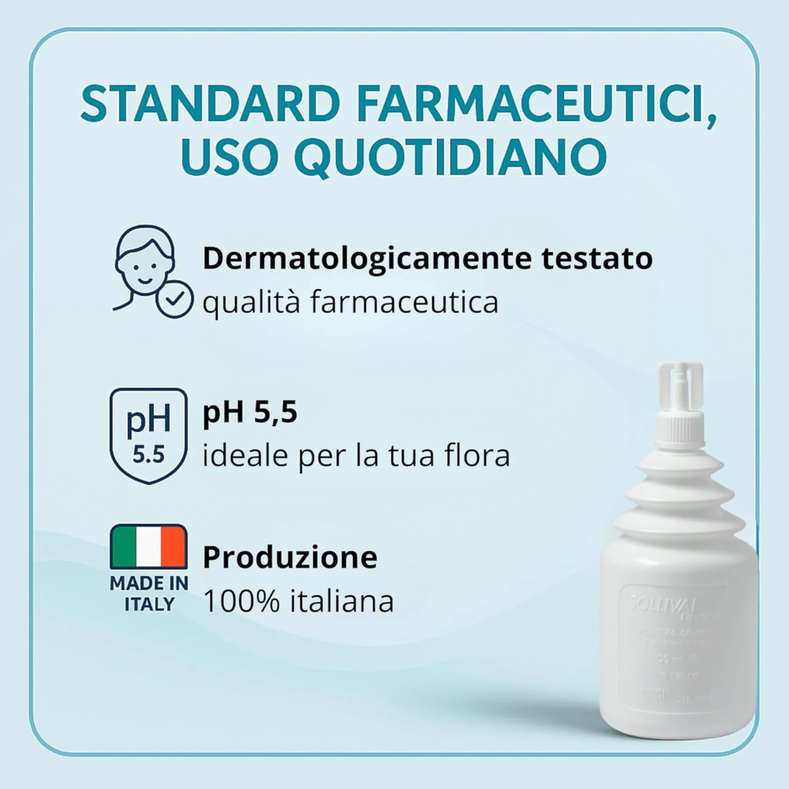 SOLLIVAL LAVANDA Soluzione Vaginale Calmante e Rigenerante 4x100ml Dispositivo Medico