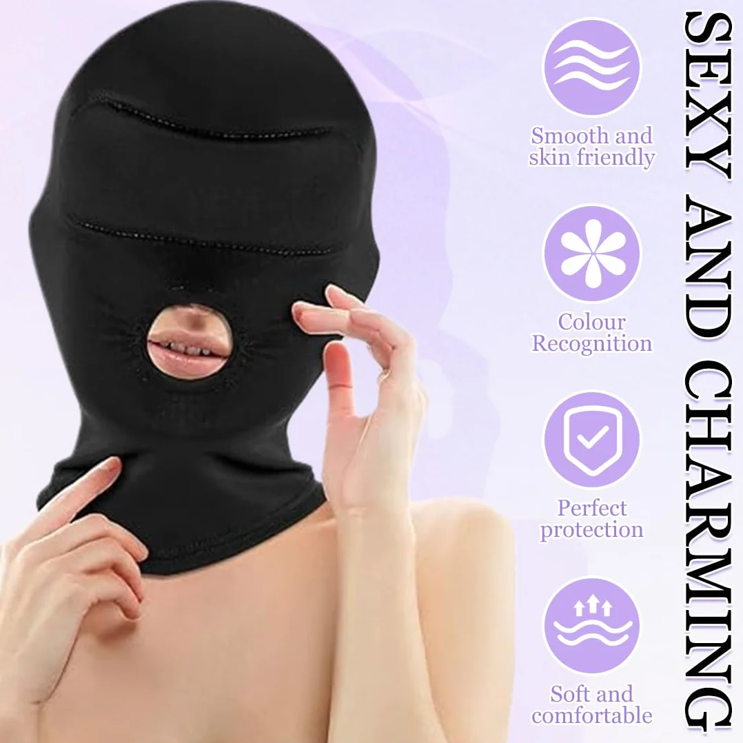 Maschera BDSM universale 2 Pezzi per uomo donna bondage fetish