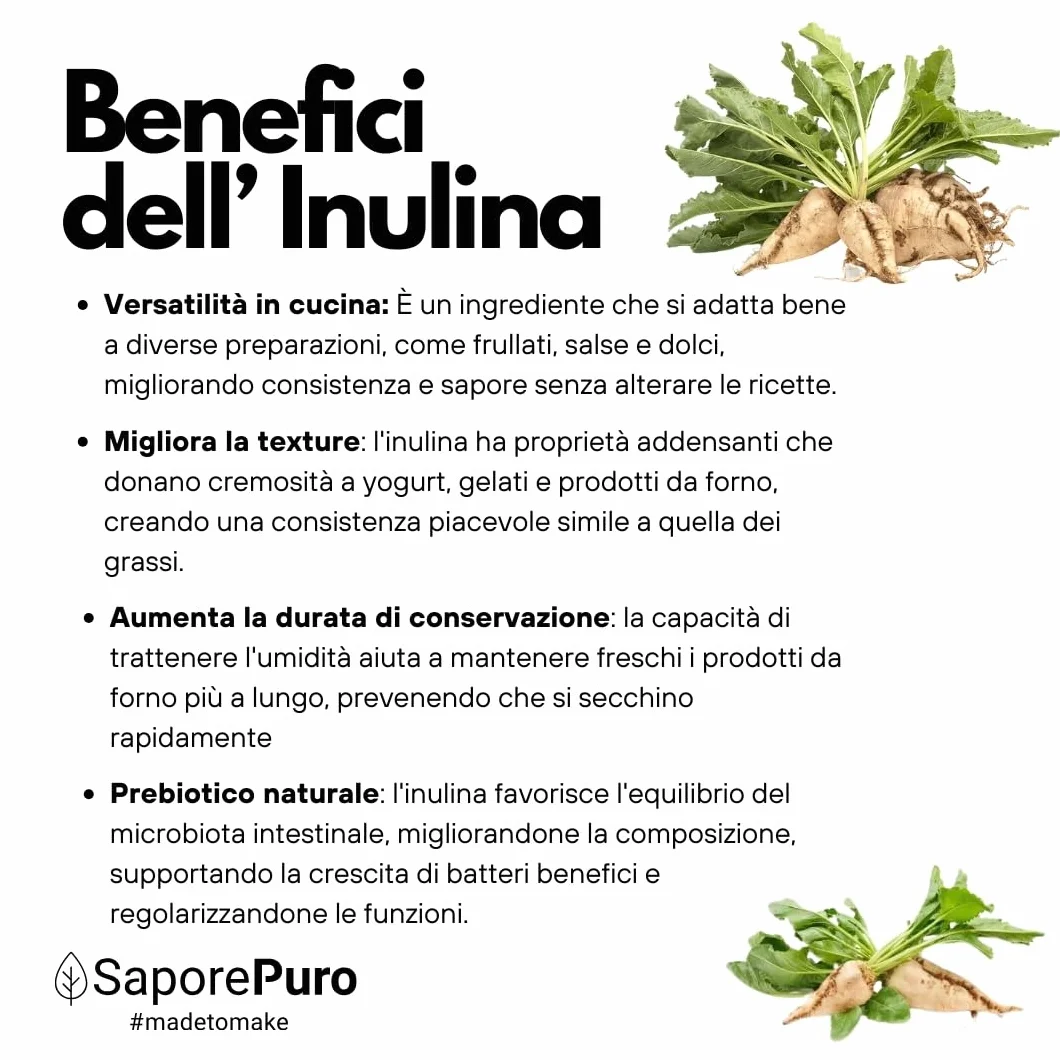 Inulina da cicoria 1 Kg fibra vegetale prebiotica SaporePuro