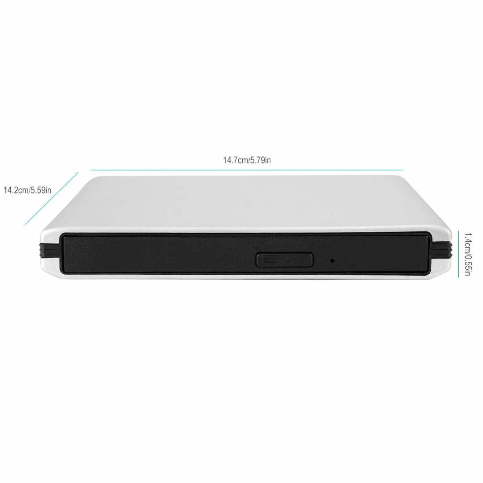 Goshyda Unità Ottica Esterna, USB3.0 Blu-Ray Laptop PC Disc Registratore Portatile Ad Alta Velocità DVD CD BD Writer con Poggiapiedi, per Laptop Desktop
