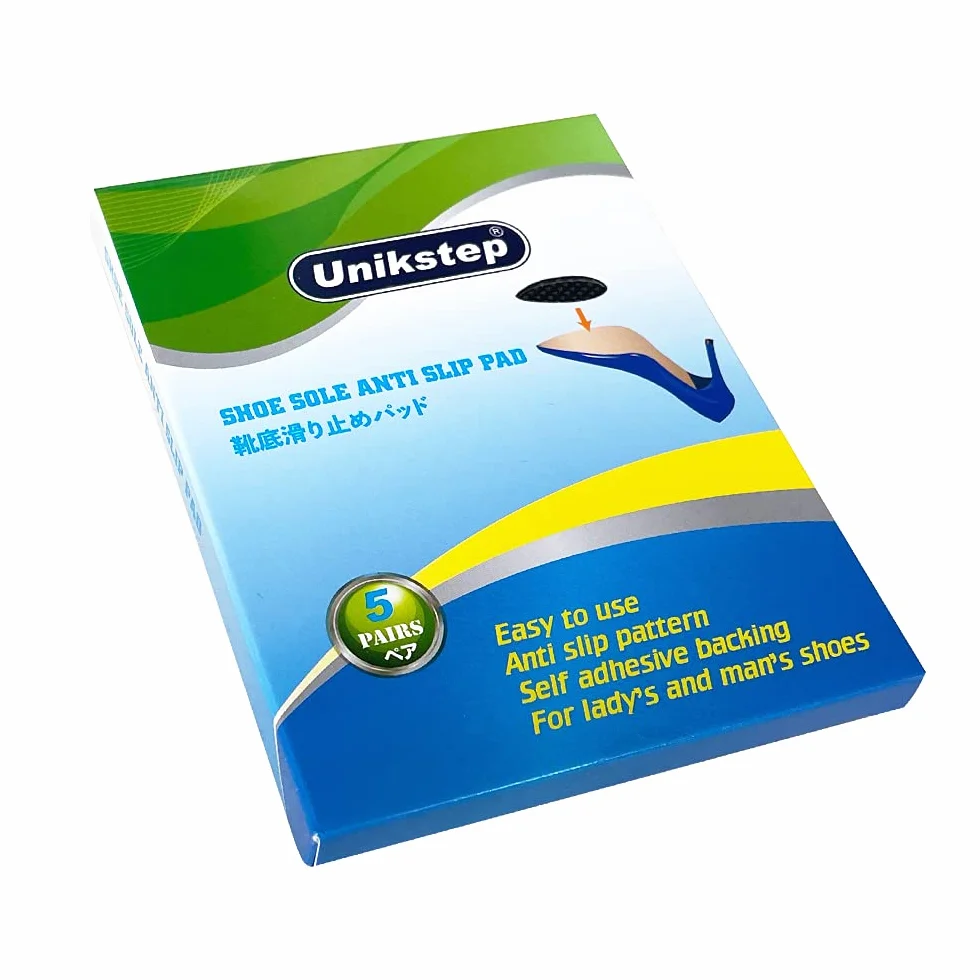UNIKSTEP 5 par impugnature antiscivolo per suole scarpe, cuscinetti gomma autoadesivi