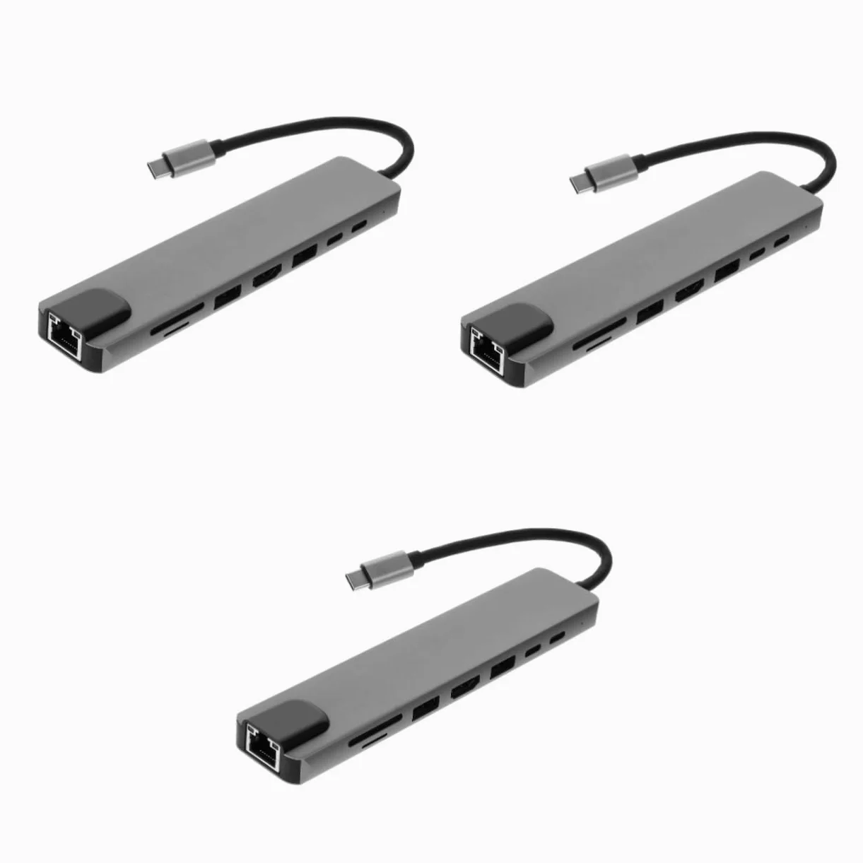 ABOOFAN 3pezzi Docking Station Usb c Compatta Adattatore Per Laptop e Smartphone Design Leggero e Portatile Supporto Ethernet e Ricarica Pd