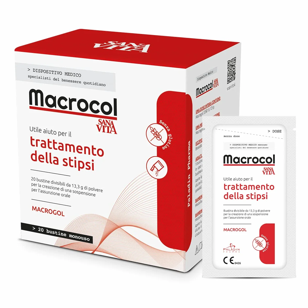 Paladin Pharma Sanavita Macrocol Lassativo Osmotico 13.81 g 20 Bustine