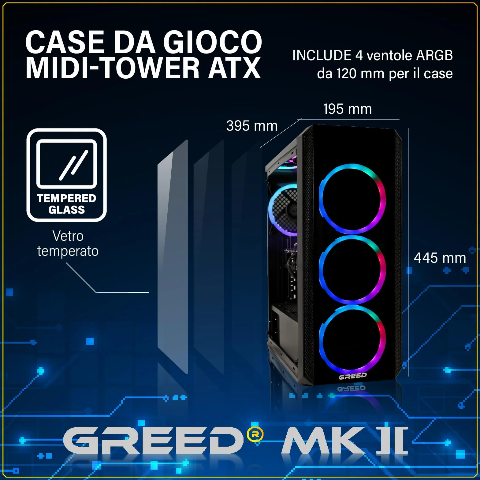 Greed Mk2-4K Gaming PC AMD Ryzen 7 5700X Nvidia RTX 5060 Ti 8GB 32GB DDR4 RAM 1TB SSD WLAN W11 Pro