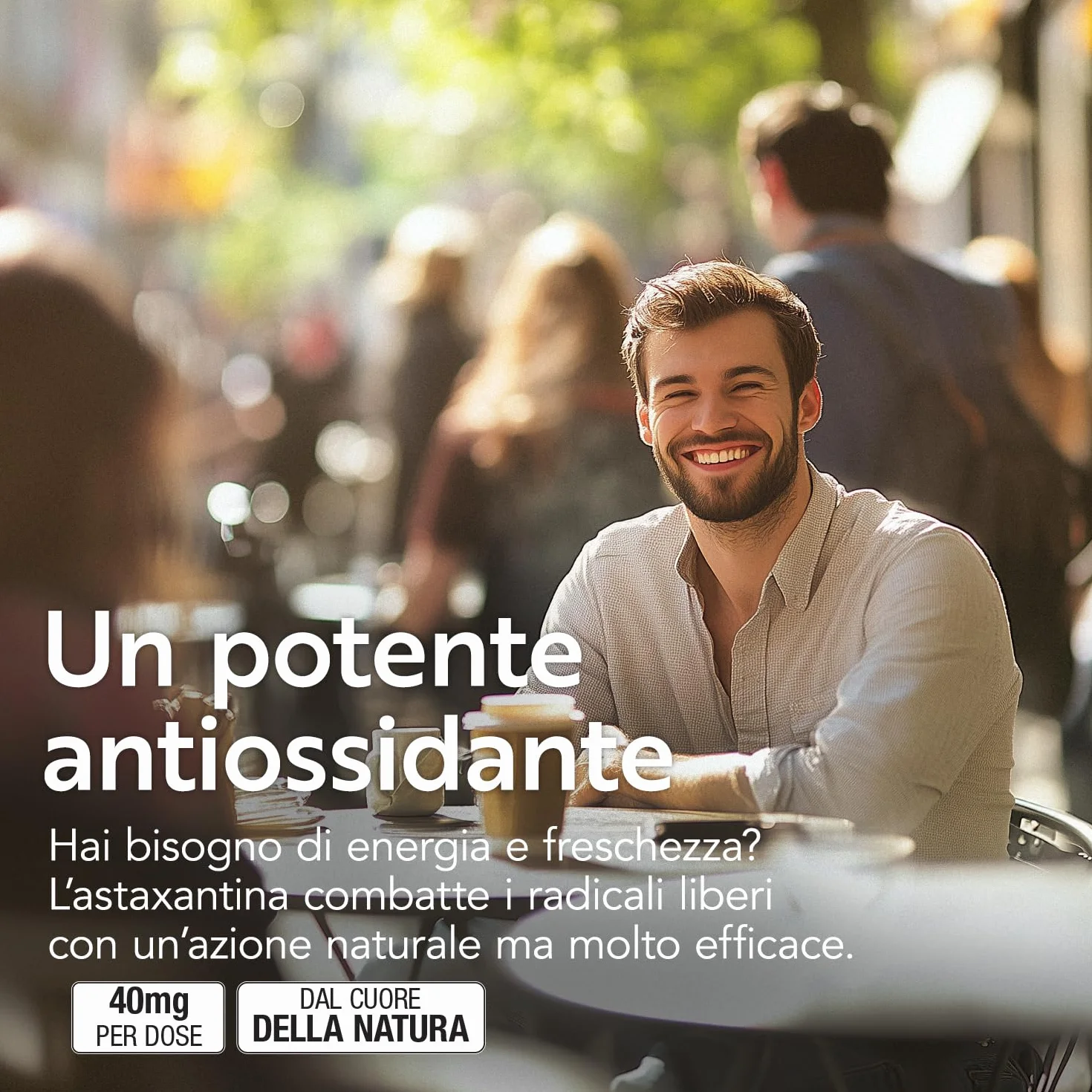 PiùLife Astaxantina Pura 40mg Da Alga Haematococcus Pluvialis Integratore Antiossidante Pelle Vista