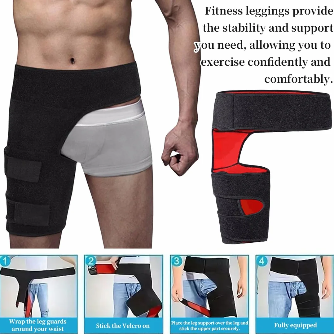 Fascia compressiva per coscia e anca, Supporto inguinale regolabile