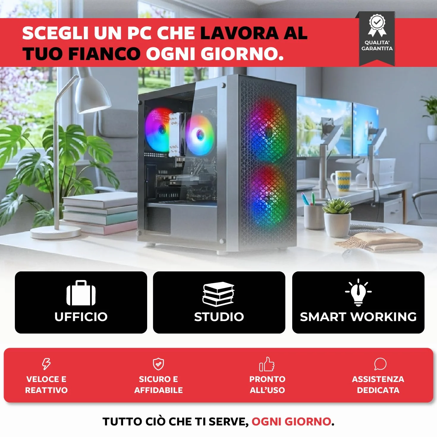 PC Desktop i5 3.8GHz 16GB RAM 500GB SSD GT 730 4GB WiFi USB Windows 11 Pro Torre Home Office